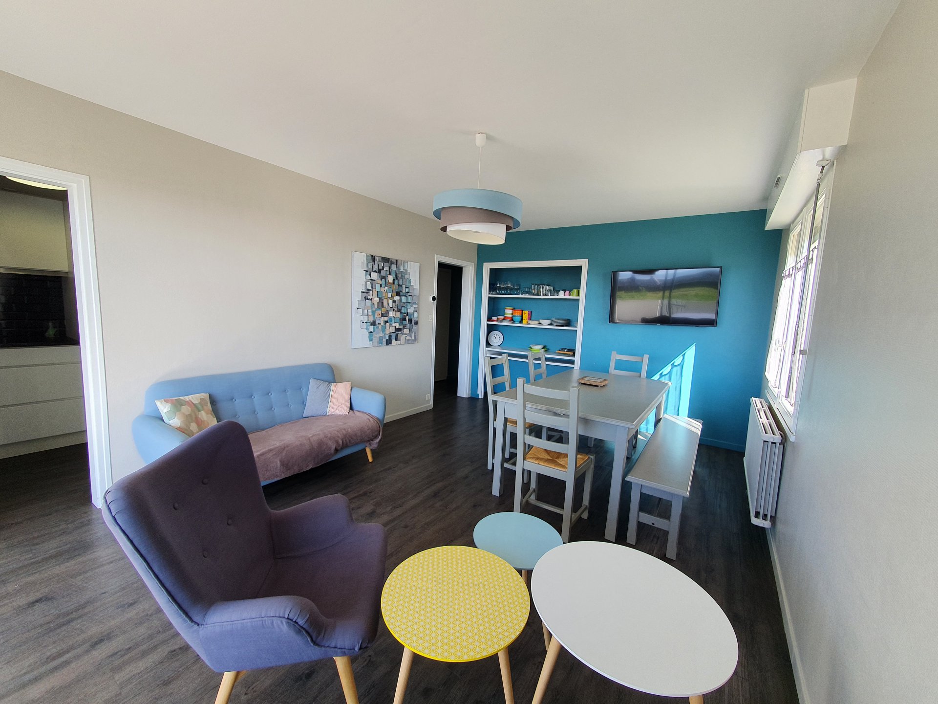 Appartement à louer à Damgan Location pour 4 personnes. T3 accès direct à la mer